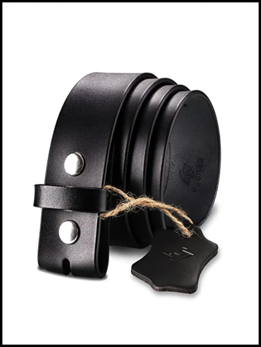 Western Leather Belt for Men Cowboy Style with Alloy Buckle Adjustable 24-42